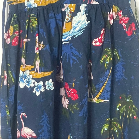Hawaii Hangover navy blue Christmas empire girls dress Size 10 holiday novelty - Picture 9 of 11